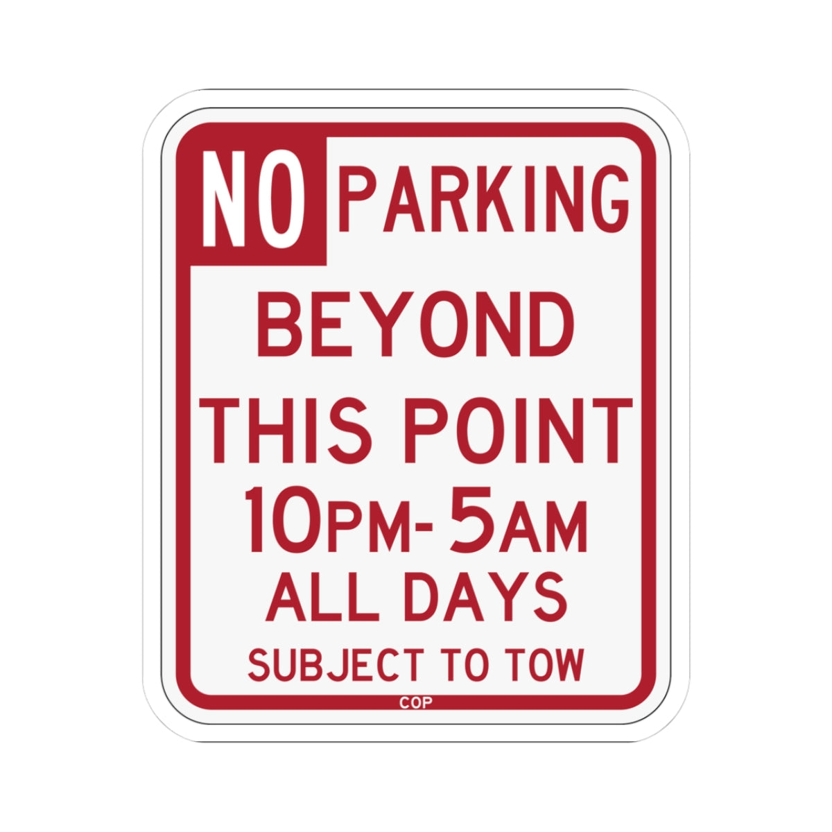 PBOT Road sign P1881 (Oregon) (Road Sign) STICKER Vinyl Kiss-Cut Decal