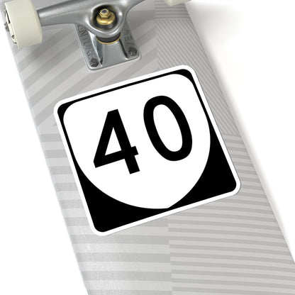 Virginia 40 (Virginia) (Road Sign) STICKER Vinyl Kiss-Cut Decal