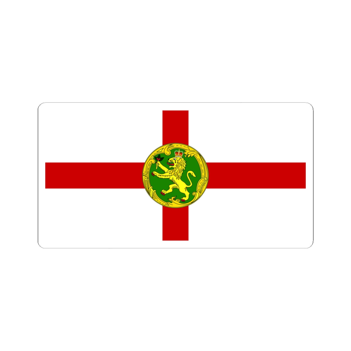 Flag of Alderney (United Kingdom) STICKER Vinyl Kiss-Cut Decal