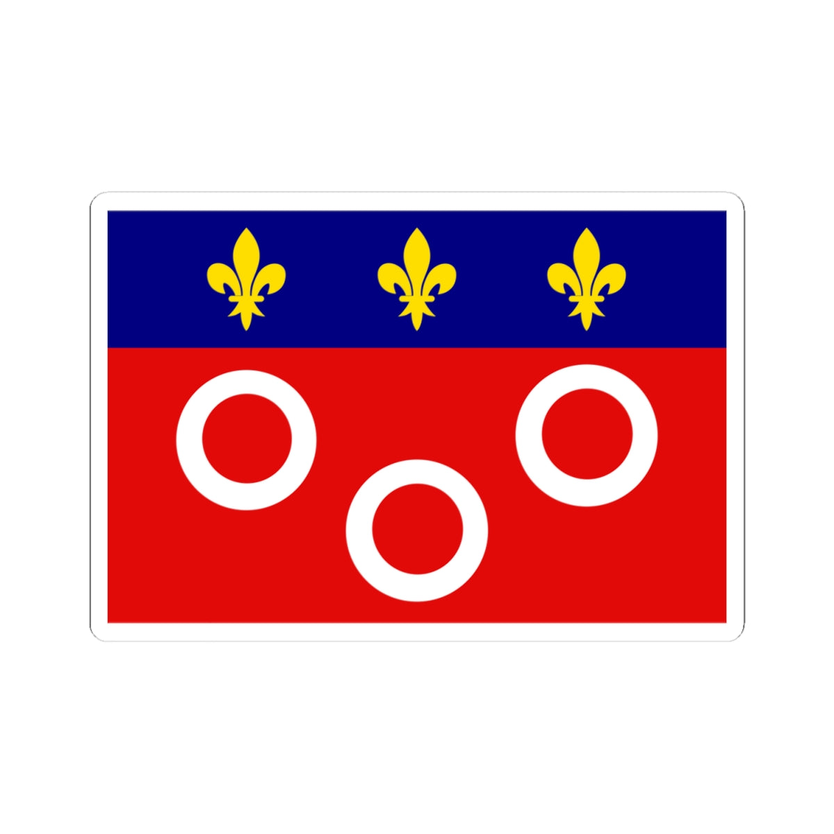 Flag of Macon (France) STICKER Vinyl Kiss-Cut Decal