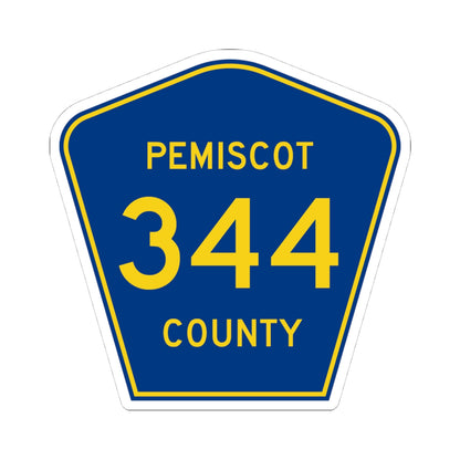 Pemiscot County 344 (Missouri) (Road Sign) STICKER Vinyl Kiss-Cut Decal