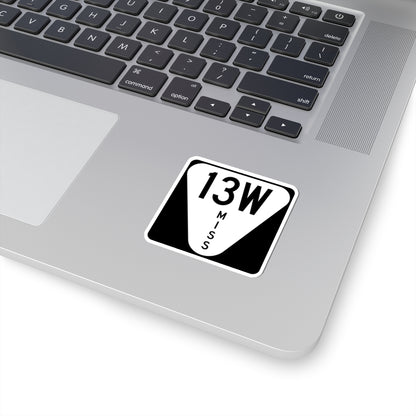 Mississippi 13W (Mississippi) (Road Sign) STICKER Vinyl Kiss-Cut Decal
