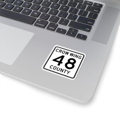 Crow Wing County 48 (Minnesota) (Road Sign) STICKER Vinyl Kiss-Cut Decal