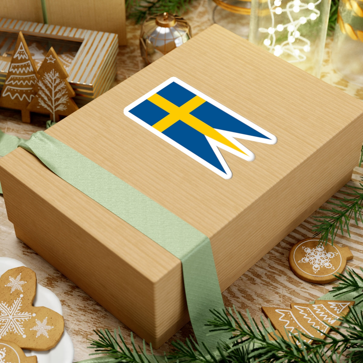 Naval Ensign of Sweden (Sweden) STICKER Vinyl Kiss-Cut Decal