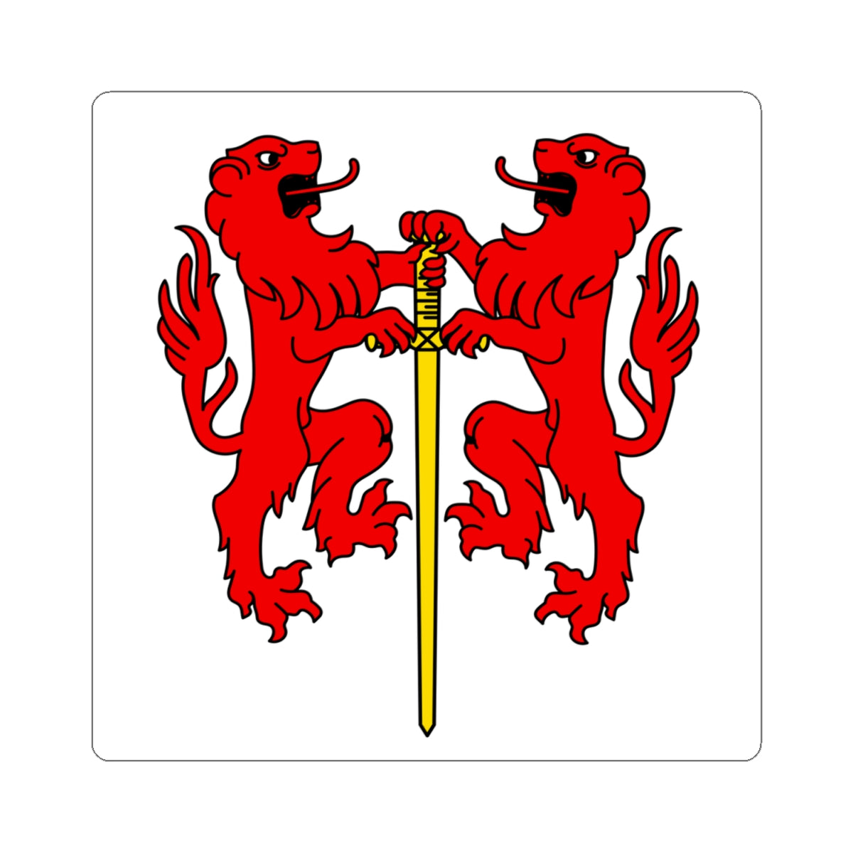 CHE Conthey District Flag (Switzerland) STICKER Vinyl Kiss-Cut Decal