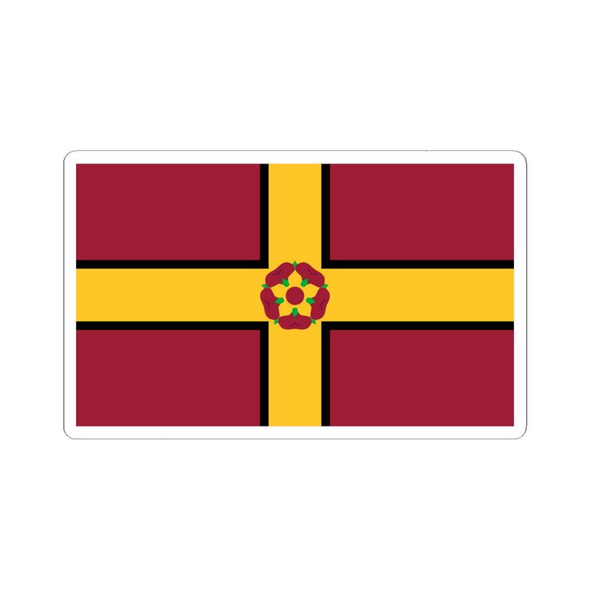 Flag of Northamptonshire (England) STICKER Vinyl Kiss-Cut Decal