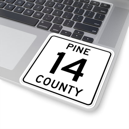Pine County Route 14 MN (Minnesota) (Road Sign) STICKER Vinyl Kiss-Cut Decal