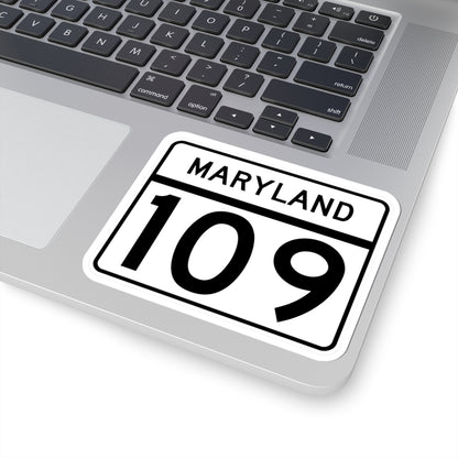 MD Route 109 (Maryland) (Road Sign) STICKER Vinyl Kiss-Cut Decal