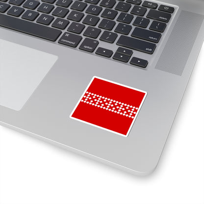 Dovzhky Khmelnytskyi Oblast flag (Ukraine) STICKER Vinyl Kiss-Cut Decal
