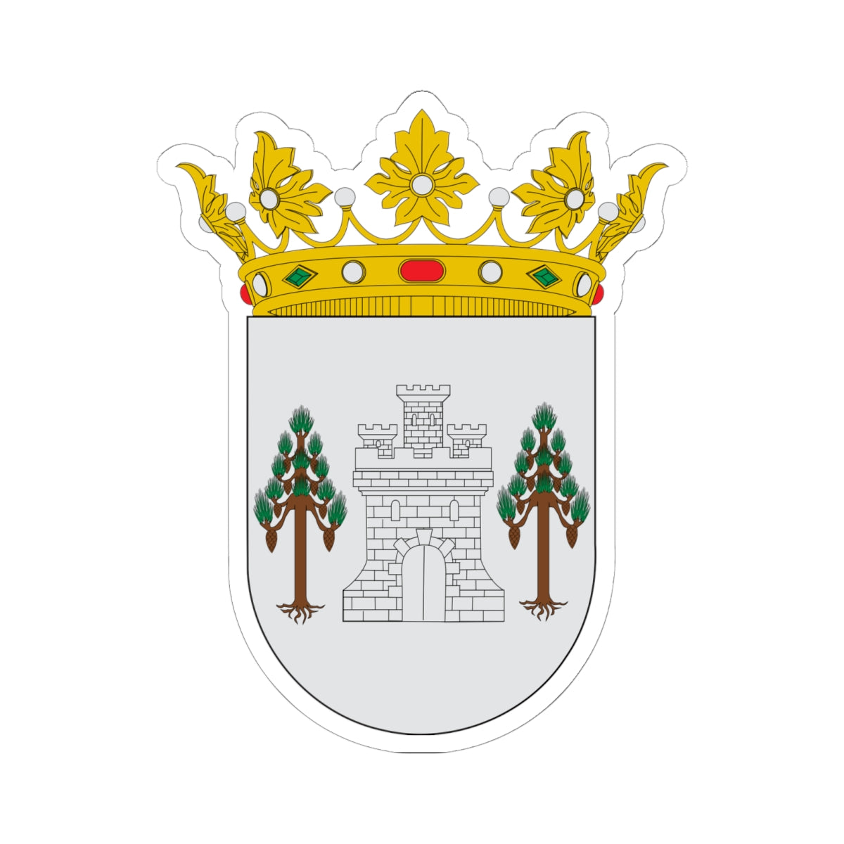 Escudo de Arguedas (Spain) (Coat of Arms) STICKER Vinyl Kiss-Cut Decal