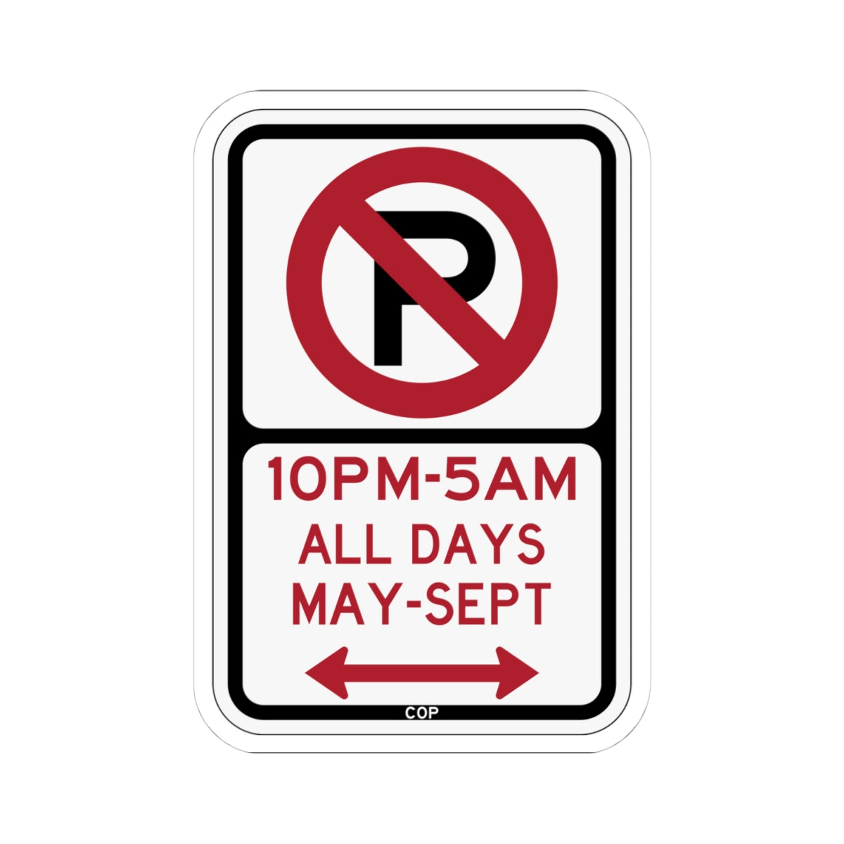PBOT Road sign P1191D (Oregon) (Road Sign) STICKER Vinyl Kiss-Cut Decal