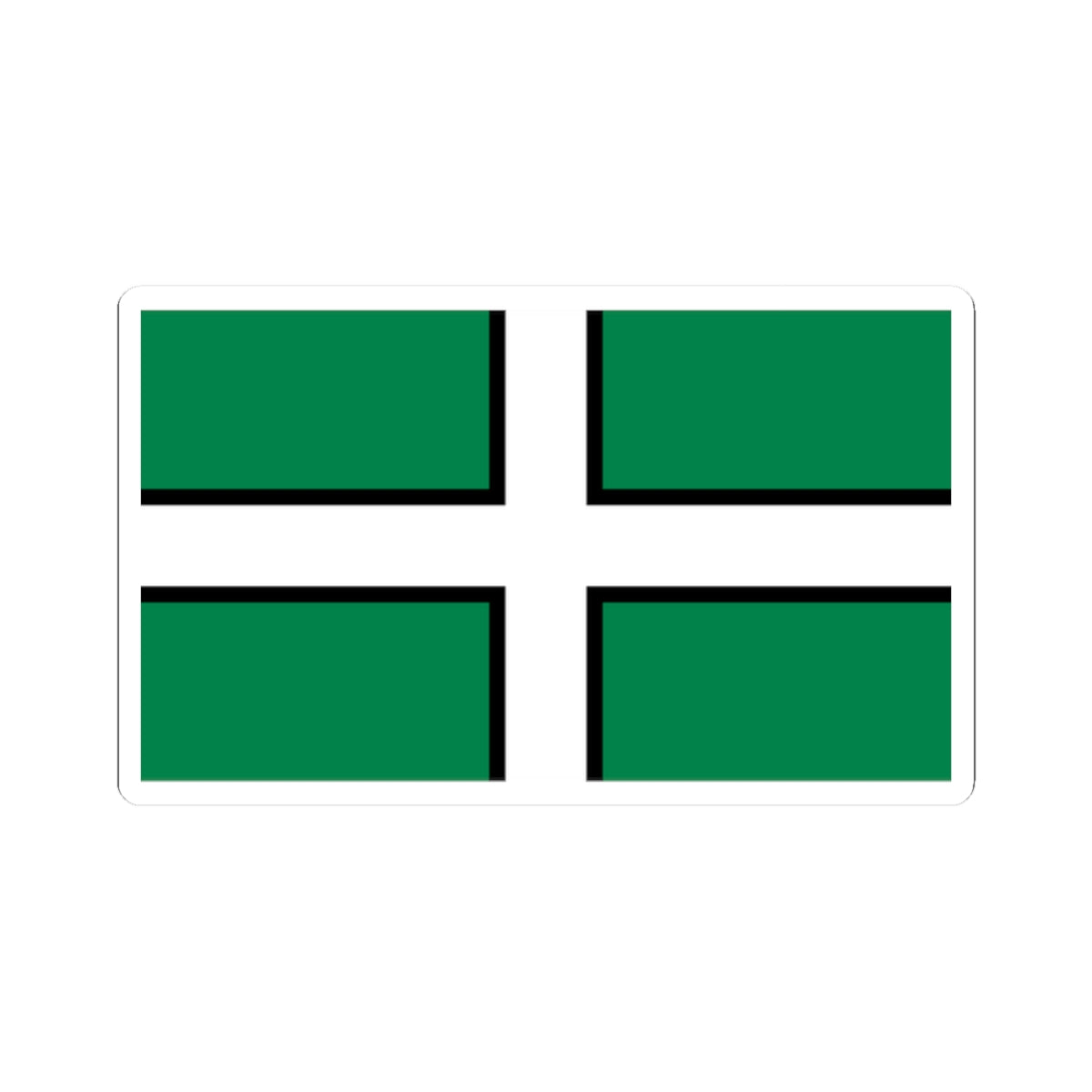 Flag of Devon (England) STICKER Vinyl Kiss-Cut Decal