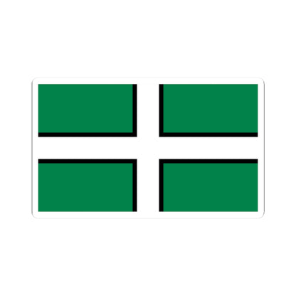 Flag of Devon (England) STICKER Vinyl Kiss-Cut Decal