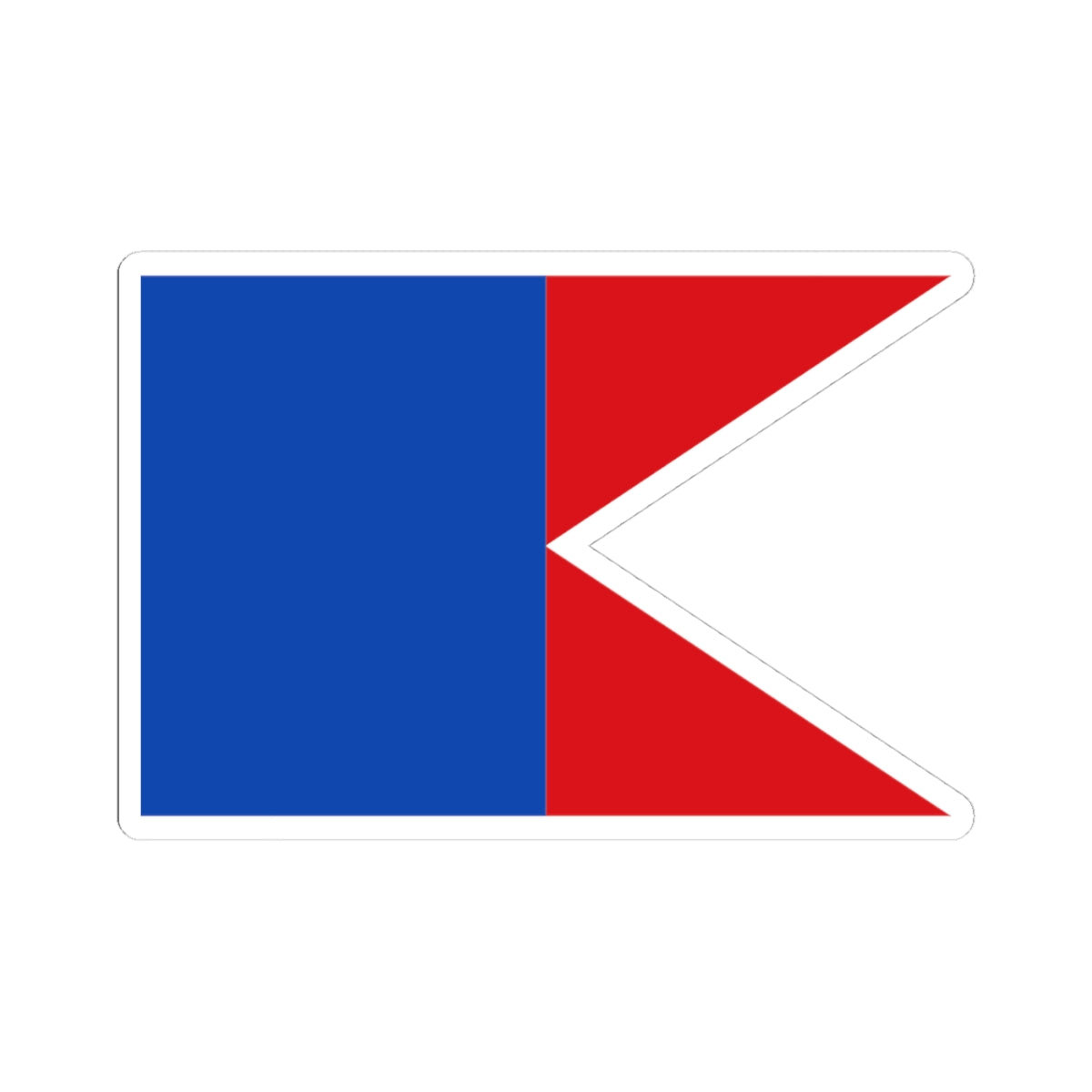 Flag maritime melilla (Spain) STICKER Vinyl Kiss-Cut Decal