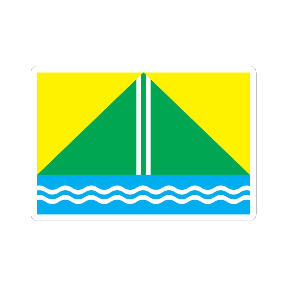 Flag of Nazyvaevsky rayon Omsk oblast (Russia) STICKER Vinyl Kiss-Cut Decal