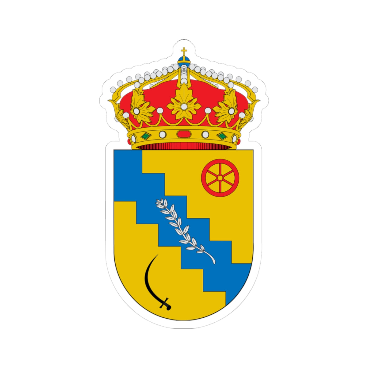 Escudo de Lagata (Spain) (Coat of Arms) STICKER Vinyl Kiss-Cut Decal