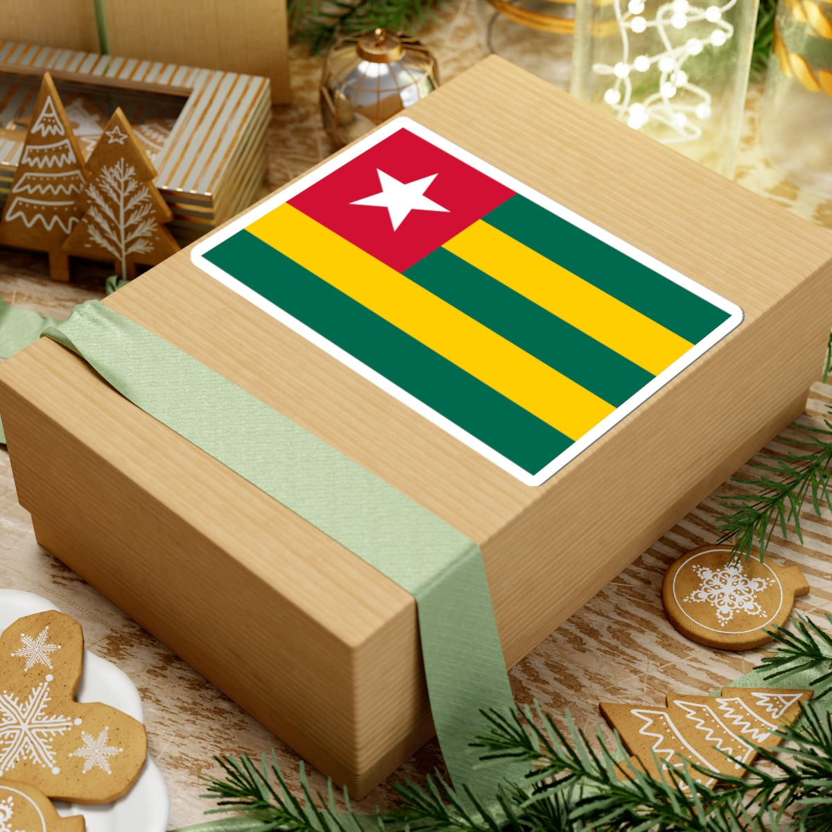 Flag of Togo 3-2 (Togo) STICKER Vinyl Kiss-Cut Decal