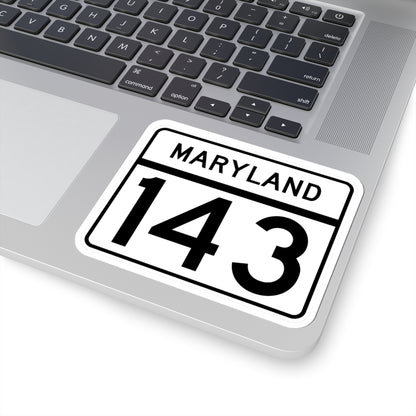 MD Route 143 (Maryland) (Road Sign) STICKER Vinyl Kiss-Cut Decal