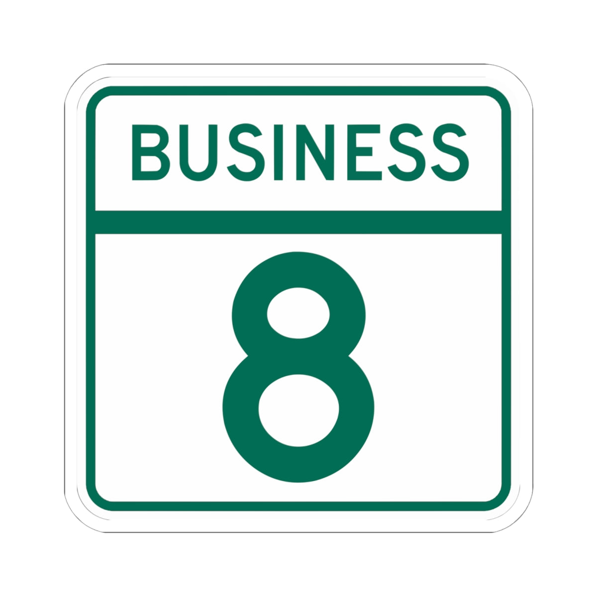 MD Route 8 Business (Maryland) (Road Sign) STICKER Vinyl Kiss-Cut Decal