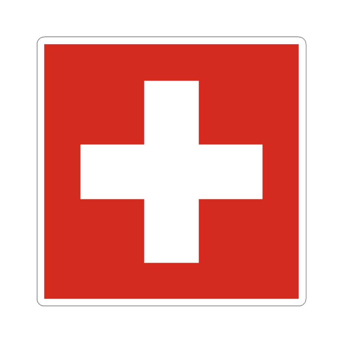 Flag of Switzerland 20-28 (Switzerland) STICKER Vinyl Kiss-Cut Decal