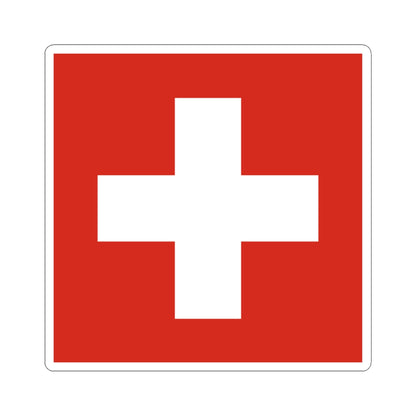 Flag of Switzerland 20-28 (Switzerland) STICKER Vinyl Kiss-Cut Decal