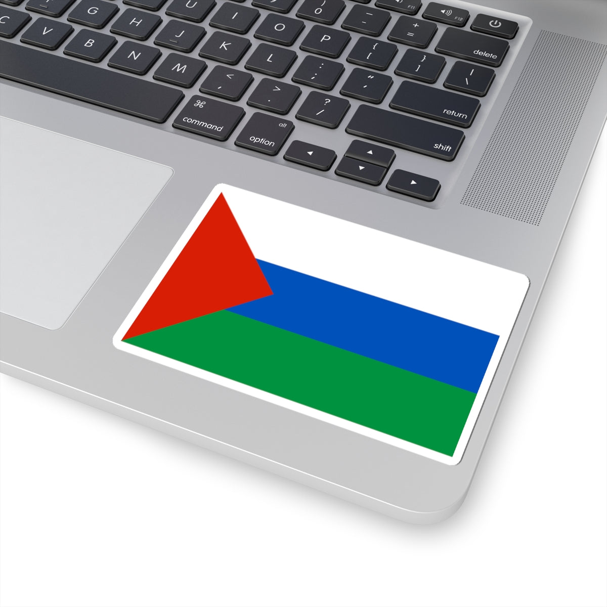 Flag of Yurginsky rayon Tyumen oblast 2002 (Russia) STICKER Vinyl Kiss-Cut Decal