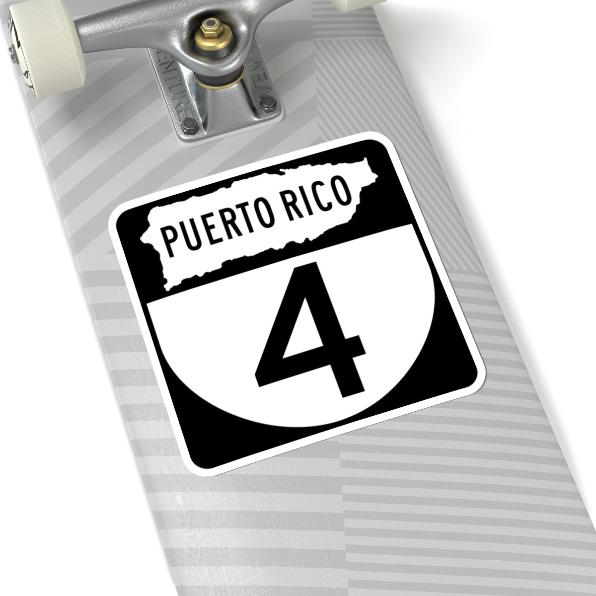 PR old 4 (Puerto Rico) (Road Sign) STICKER Vinyl Kiss-Cut Decal