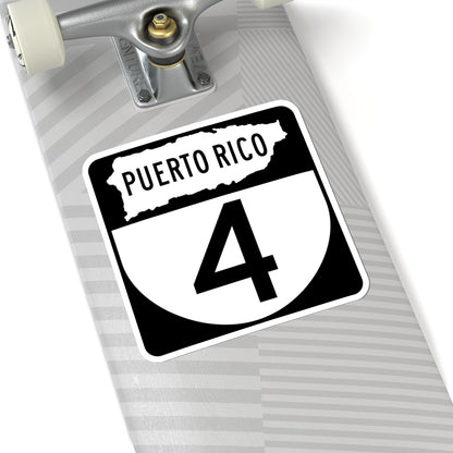 PR old 4 (Puerto Rico) (Road Sign) STICKER Vinyl Kiss-Cut Decal
