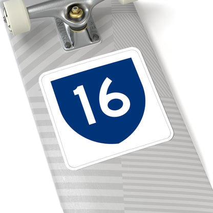 PR primary 16 (Puerto Rico) (Road Sign) STICKER Vinyl Kiss-Cut Decal