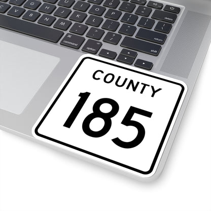 County 185 square (Minnesota) (Road Sign) STICKER Vinyl Kiss-Cut Decal