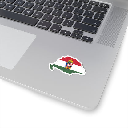 Flag-map of Transleithania 1915-1918 (Hungary) STICKER Vinyl Kiss-Cut Decal