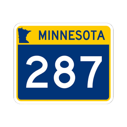 MN-287 wide (Minnesota) (Road Sign) STICKER Vinyl Kiss-Cut Decal