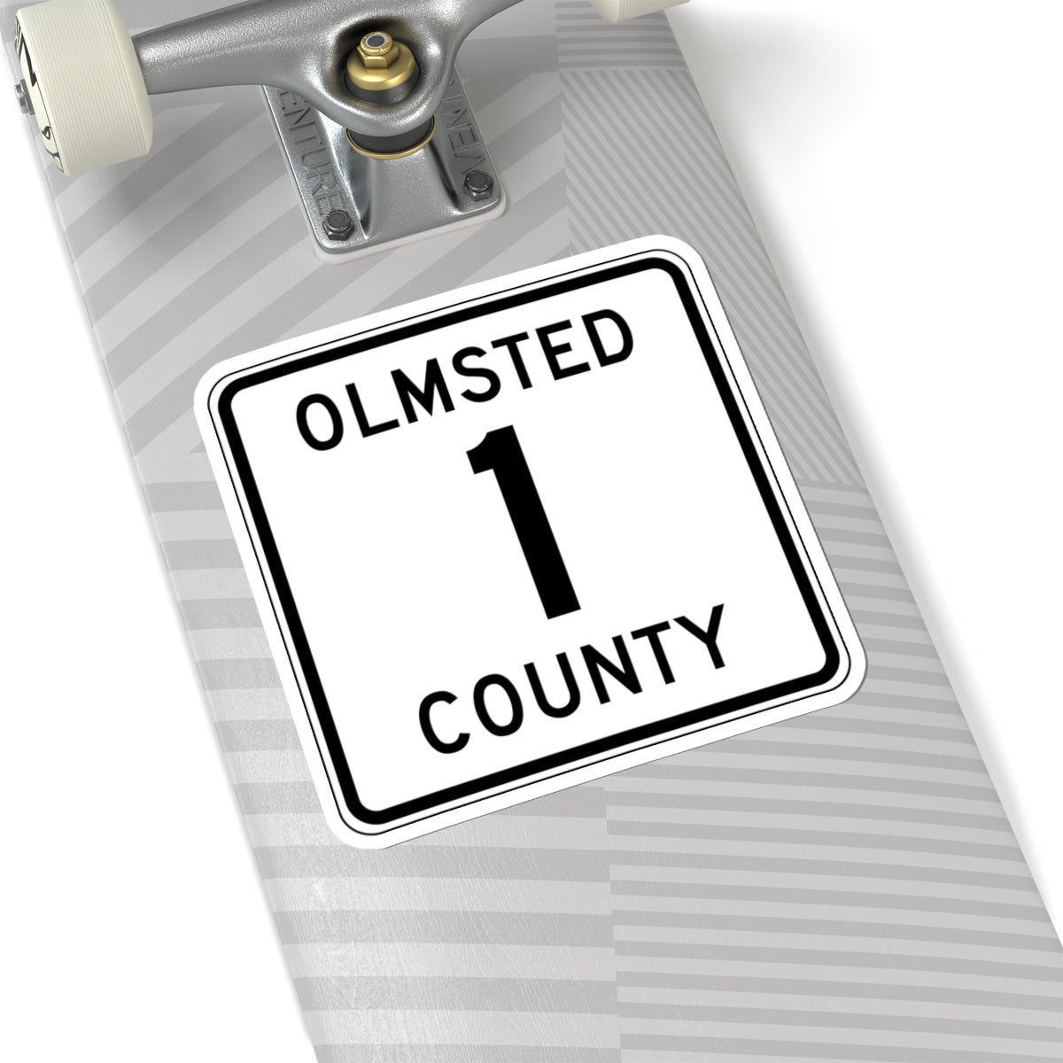 Olmsted County Route 1 (Minnesota) (Road Sign) STICKER Vinyl Kiss-Cut Decal