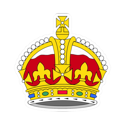 1901 pattern Tudor Crown plain 3D (United Kingdom) (Coat of Arms) STICKER Vinyl Kiss-Cut Decal