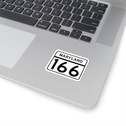 MD Route 166 (Maryland) (Road Sign) STICKER Vinyl Kiss-Cut Decal