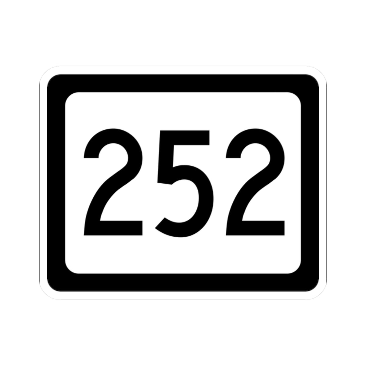 WV-252 (Virginia) (Road Sign) STICKER Vinyl Kiss-Cut Decal