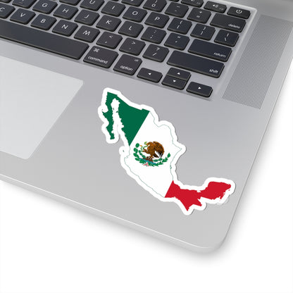 Flag-map of Mexico 1916-1934 (Mexico) STICKER Vinyl Kiss-Cut Decal