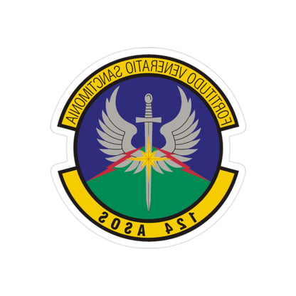 124th Air Support Operations Squadron (U.S. Air Force) REVERSE PRINT Transparent STICKER-2" × 2"-The Sticker Space