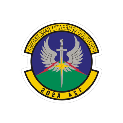 124th Air Support Operations Squadron (U.S. Air Force) REVERSE PRINT Transparent STICKER-3" × 3"-The Sticker Space