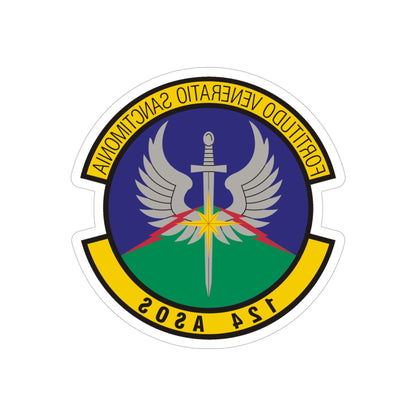 124th Air Support Operations Squadron (U.S. Air Force) REVERSE PRINT Transparent STICKER-4" × 4"-The Sticker Space