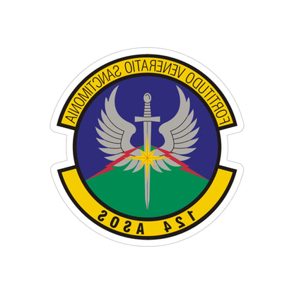 124th Air Support Operations Squadron (U.S. Air Force) REVERSE PRINT Transparent STICKER-5" × 5"-The Sticker Space