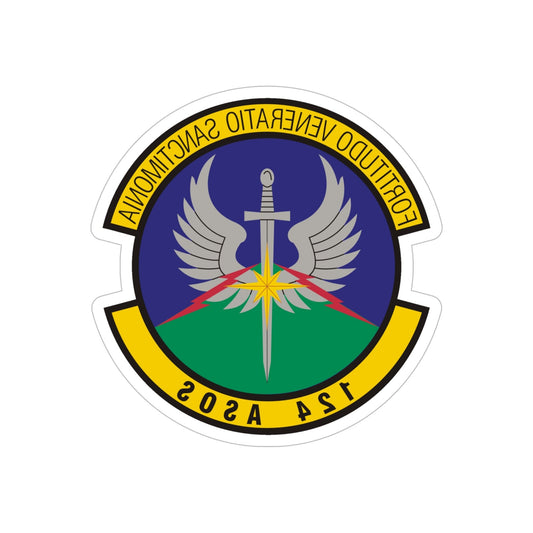 124th Air Support Operations Squadron (U.S. Air Force) REVERSE PRINT Transparent STICKER-6" × 6"-The Sticker Space