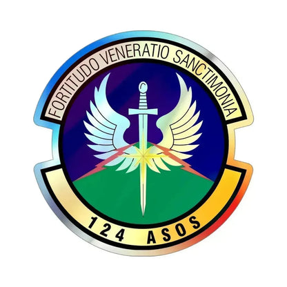 124th Air Support Operations Squadron (U.S. Air Force) Holographic STICKER Die-Cut Vinyl Decal 4 Inch Holographic - The Sticker Space