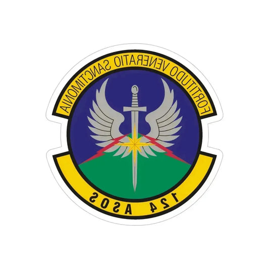 124th Air Support Operations Squadron (U.S. Air Force) REVERSE PRINT Transparent Die-Cut STICKER 6 Inch Die-Cut Transparent - The Sticker Space