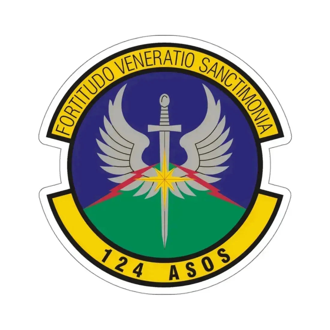 124th Air Support Operations Squadron (U.S. Air Force) STICKER Vinyl Kiss-Cut Decal 4 Inch White - The Sticker Space