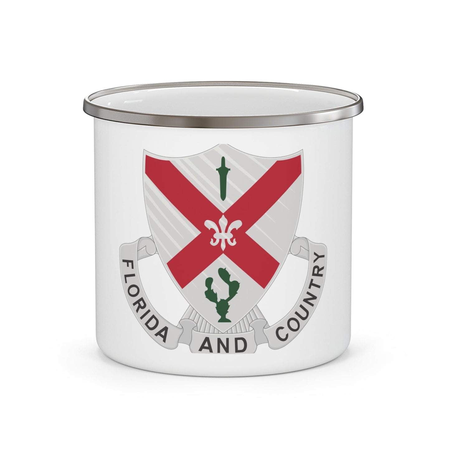 124th Infantry Regiment (U.S. Army) 12oz Enamel Mug-12oz-The Sticker Space