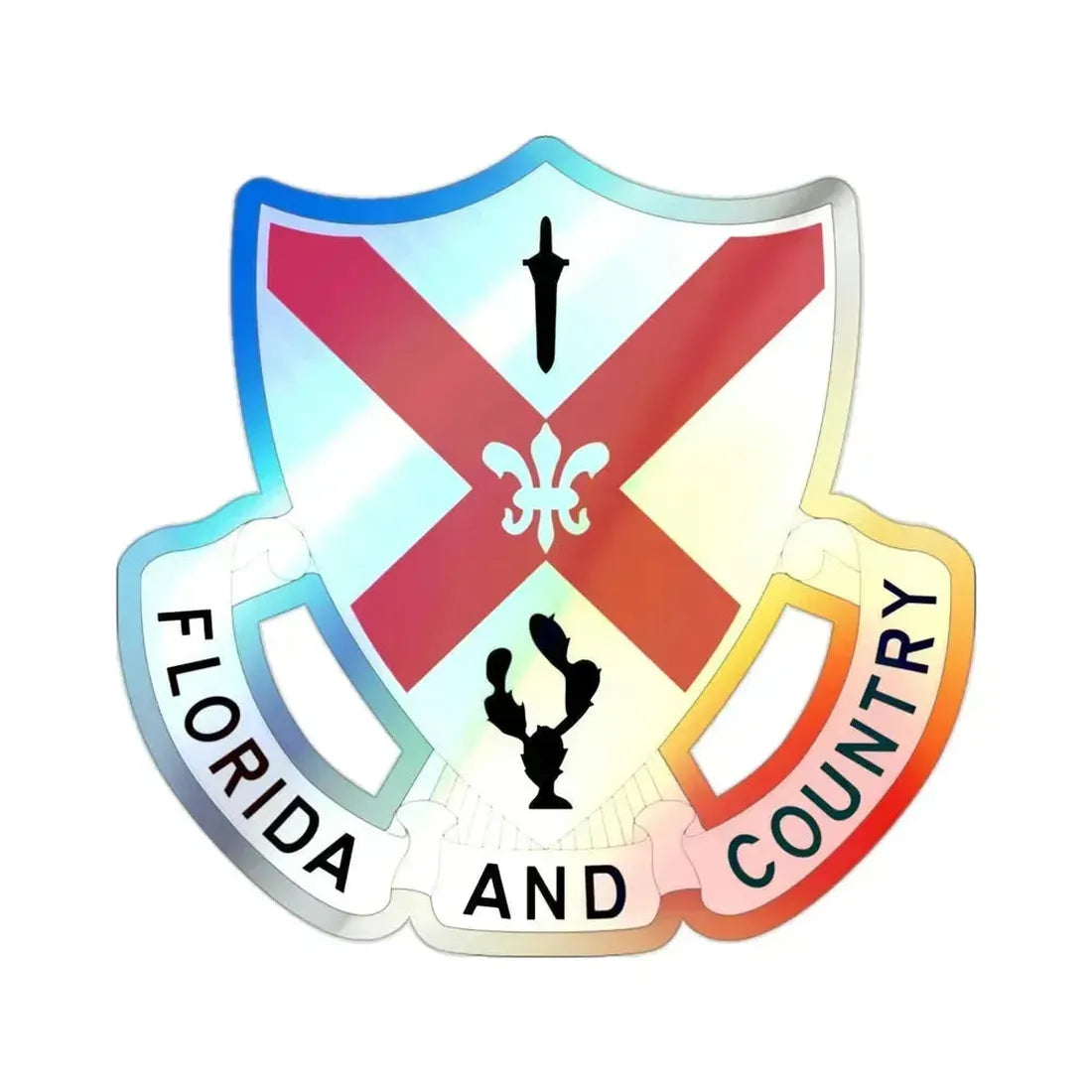 124th Infantry Regiment (U.S. Army) Holographic STICKER Die-Cut Vinyl Decal 2 Inch Holographic - The Sticker Space