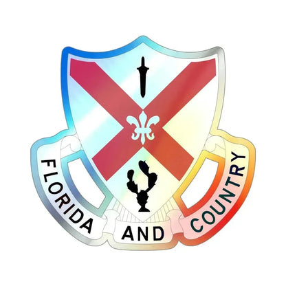124th Infantry Regiment (U.S. Army) Holographic STICKER Die-Cut Vinyl Decal 5 Inch Holographic - The Sticker Space