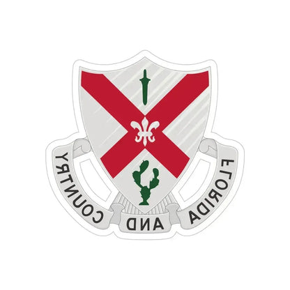 124th Infantry Regiment (U.S. Army) REVERSE PRINT Transparent Die-Cut STICKER - The Sticker Space