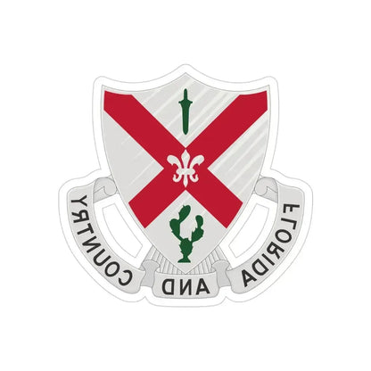 124th Infantry Regiment (U.S. Army) REVERSE PRINT Transparent Die-Cut STICKER - The Sticker Space